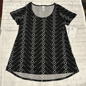 womens LuLaRoe Top Black & White classic tee shirt comfy soft new XS